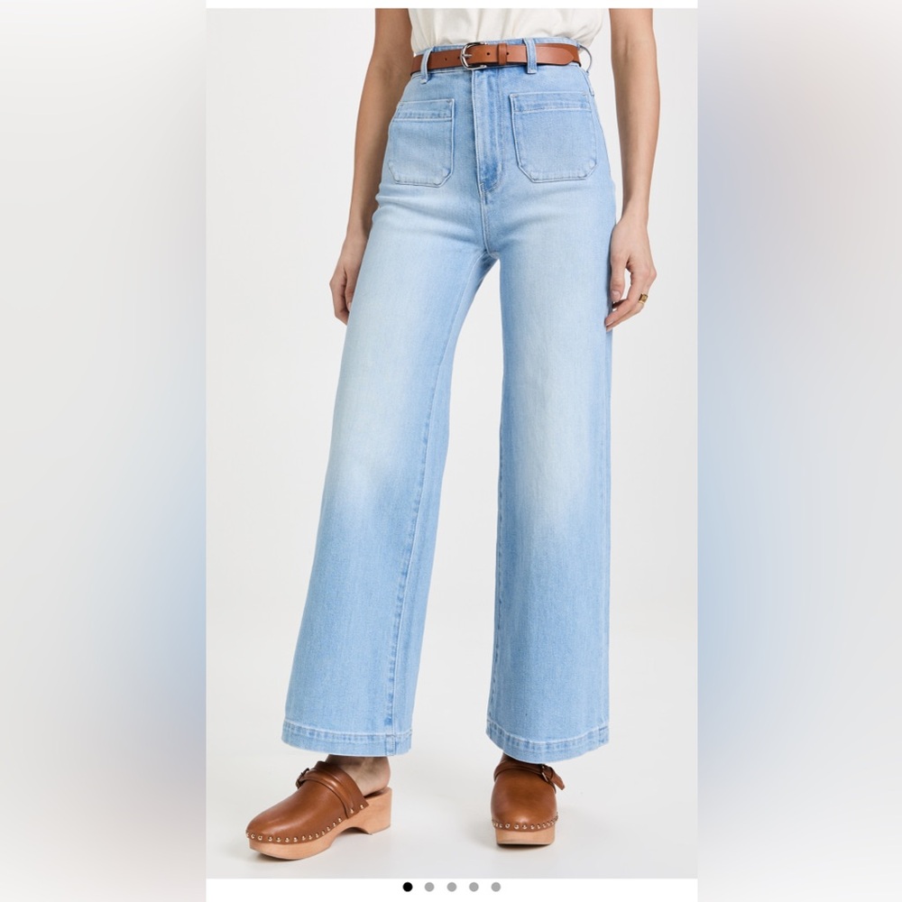 ROLLA'S Blue Flare Wide Leg Jeans with Relaxed Fit